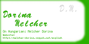 dorina melcher business card